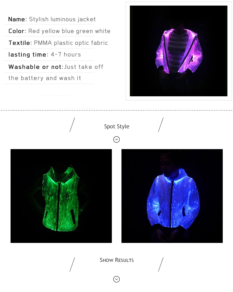 Dance Show Nightclub Clothes DJ Costumes LED Light Luminous Jacket