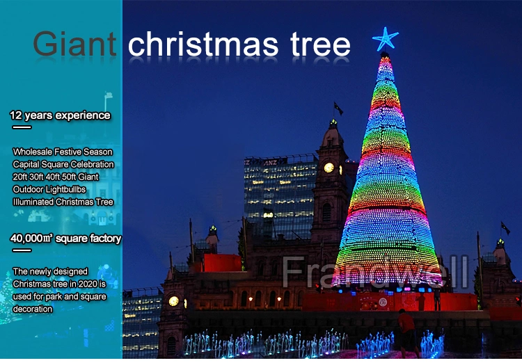 Outdoor Waterproof Big Large Giant Unique Artificial Christmas Motif Tree Light for Christmas Decoration